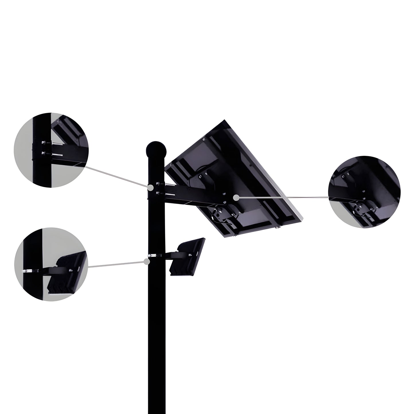 AVS Energy Solar LED Flood Light 60 Watt 8400 Lumens 5000K  - AVS-BLK-60W