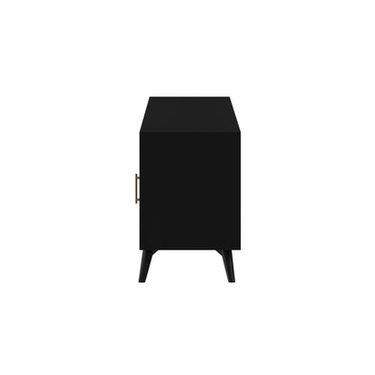 Alpine Flynn Large TV Console, Black - 966BLK-10