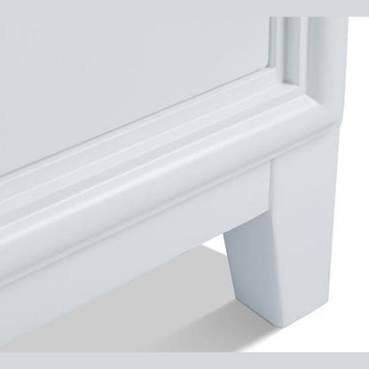 Ancerre Ellie Bathroom Vanity with Sink and Carrara White Marble Top Cabinet Set - VTS-ELLIE-42-W-CW - Backyard Provider