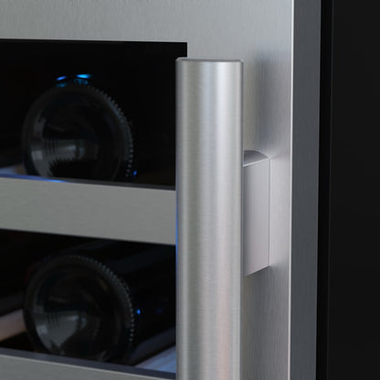 Avallon 15 Inch Wide 23 Bottle Capacity Dual Zone Wine Cooler with Right Swing Door Model - AWC152DZRH